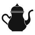 Traditional Turkish teapot icon, simple style