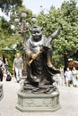 Traditional twelve chinese zodiac angel statue at Wong Tai Sin Temple at Kowloon in Hong Kong, China