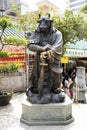 Traditional twelve chinese zodiac angel statue at Wong Tai Sin Temple at Kowloon in Hong Kong, China