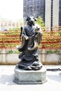 Traditional twelve chinese zodiac angel statue at Wong Tai Sin Temple at Kowloon in Hong Kong, China