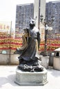 Traditional twelve chinese zodiac angel statue at Wong Tai Sin Temple at Kowloon in Hong Kong, China