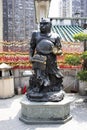 Traditional twelve chinese zodiac angel statue at Wong Tai Sin Temple at Kowloon in Hong Kong, China