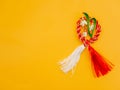 Traditional twisted red and white thread, romanian tradition of 1st of march martisor