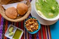 Traditional and typical food with soup from Peru Royalty Free Stock Photo
