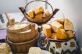 Traditional Ukrainian cheese of various varieties