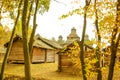 Traditional ukrainian rural cottage with a straw roof Royalty Free Stock Photo