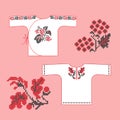 Traditional Ukrainian embroidered baby's shirts