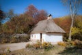 Traditional Ukrainian Rural House In Park Pirogovo, Kiev, Ukraine Royalty Free Stock Photo