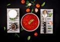 Traditional Ukrainian Russian vegetable borscht soup Royalty Free Stock Photo