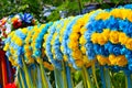 Traditional ukrainian wreath in trade fair