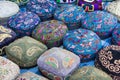 The traditional Uzbek cap named tubeteika, decorated with multi Royalty Free Stock Photo