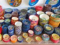 Traditional Uzbek utensils - dishes, bowl, plates.