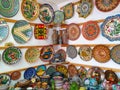 Traditional Uzbek utensils - dishes, bowl, plates.