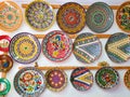 Traditional Uzbek utensils - dishes, bowl, plates.