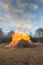 The traditional Valborg fire
