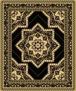 Traditional vector carpet design Royalty Free Stock Photo