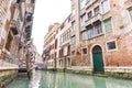 Traditional Venetian Buildings Along Venice Canals