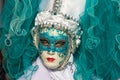 Traditional venetian carnival costume mask Royalty Free Stock Photo