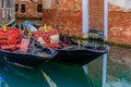 Gondola in picturesque canal in Venice Italy Royalty Free Stock Photo