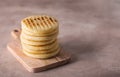 Traditional Venezuelan food arepa made from cornmeal Royalty Free Stock Photo