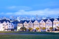 Traditional Victorian Houses known as Painted Ladies in Alamo Square Royalty Free Stock Photo