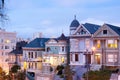 Traditional Victorian Houses `Painted Ladies` at Alamo Square