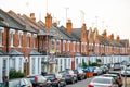 Traditional Victorian terraced houses in London