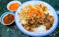 Traditional Vietnamese Bun Vermicelli Salad