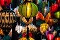 Traditional Vietnamese Colorful Lanterns at Night on the Streets of Hoi An, Vietnam Royalty Free Stock Photo