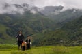 Traditional Vietnamese family at Sapa, Vietnam