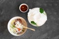 Traditional Vietnamese noodle and beef soup Royalty Free Stock Photo