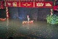 Traditional Vietnamese performance water puppet theatre show in Hanoi, Water puppetry, Hanoi, Vietnam 8k Royalty Free Stock Photo