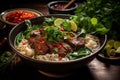 Vietnamese Pho Beef Noodle soup Royalty Free Stock Photo