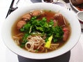 Traditional Vietnamese Pho Beef Noodle Soup Royalty Free Stock Photo