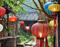A traditional Vietnamese silk lantern festival