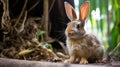 Traditional Vietnamese Style Small Brown Rabbit In Brazilian Zoo