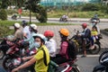 Traditional Vietnamese traffic in Ho Chi Minh city former Saigon