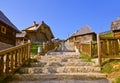 Traditional village Drvengrad Mecavnik - Serbia Royalty Free Stock Photo