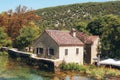 Traditional village house at Krka waterfalls National Park, Croatia Royalty Free Stock Photo