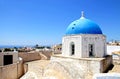 The traditional village of Megalochori in Santorini, Greece. Royalty Free Stock Photo