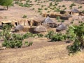 Traditional village in the Nuba mountains, Africa Royalty Free Stock Photo