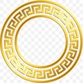 Traditional vintage gold Greek ornament, Meander Royalty Free Stock Photo