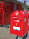 Traditional vs modern -Mailbox- Copenhagan Royalty Free Stock Photo