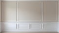Traditional Wainscoting Wall Smooth White Panel Design Royalty Free Stock Photo