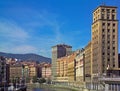 The traditional warehouses in Bilbao - Spain Royalty Free Stock Photo