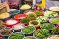 Traditional way of sell vegetable in Busan Market