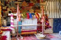 Traditional weaving machine used to produce famous Berber carpets, Morocco Royalty Free Stock Photo