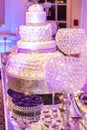 The Traditional Wedding Cake in a Reception. Royalty Free Stock Photo