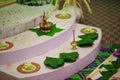traditional wedding decorations in sri lanka Royalty Free Stock Photo