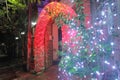 Traditional wedding decorative front gate lighting in Bangladesh